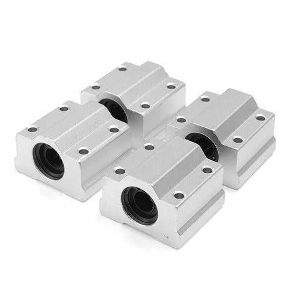 15pcs 200mm Optical Axis Guide Bearing Housings Aluminum Rail Shaft Support Screws Set CNC Parts