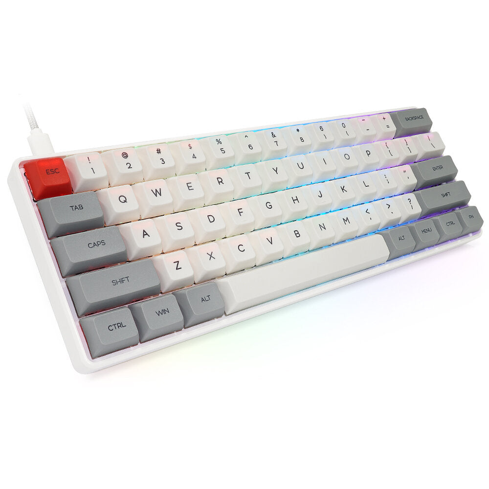 Mechanical Keyboard 61 Keys Optical Switch Type-C Wired RGB Backlight PBT Keycaps Gaming Keyboard