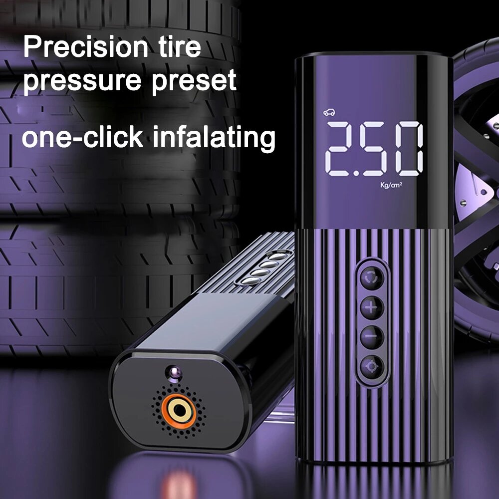 Portable Tire Pump Mini Handheld Air Compressor Car Inflatable Pump With LED Lighting 12V 150 PSI Mini Compressor