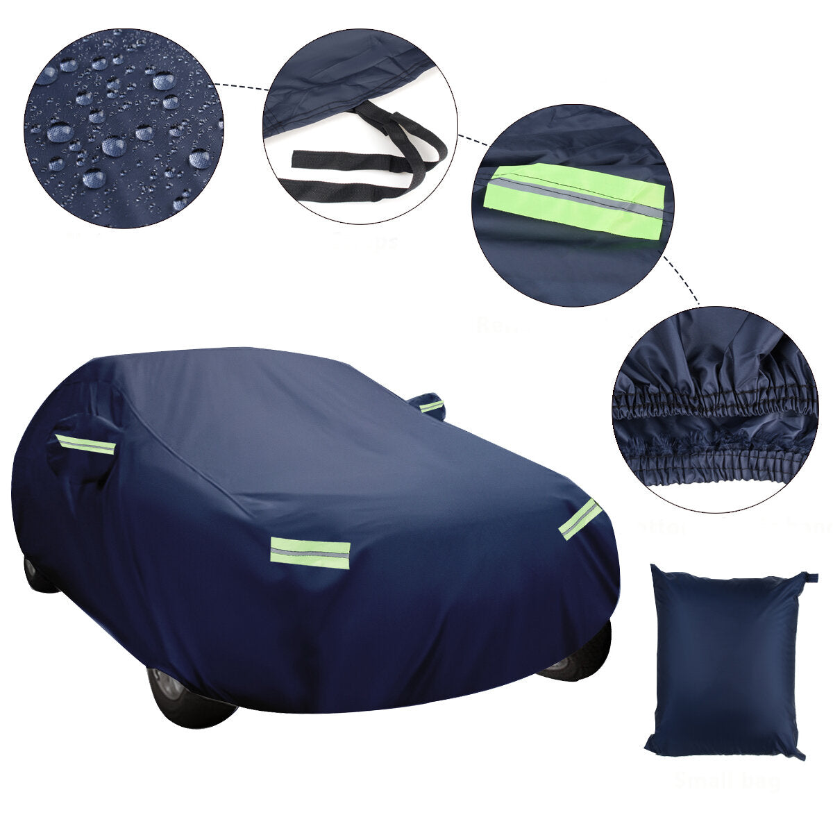 XXL 210T Car Cover Fits Sedan Saloon Sun Rain Snow UV Dust Scratch Rust Waterproof