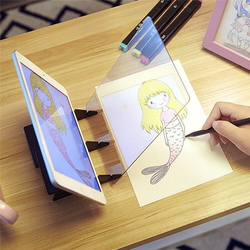 Drawing Painting Sketch Optical Mirror Reflection Projection Tracing Plate Board
