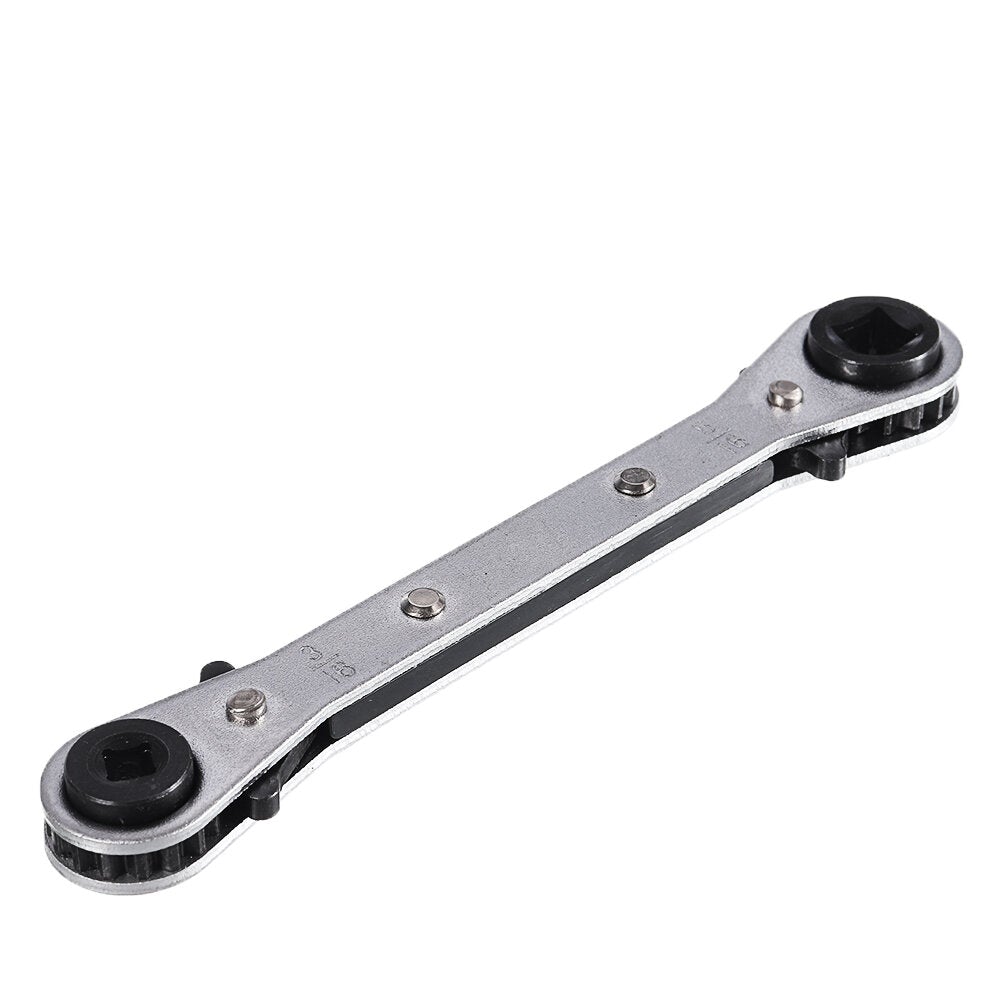 Double Head Adjustable Wrench Ratchet Spanner 3/16 1/4 5/16 3/8 Socket 4 in 1 Ratchet Wrench