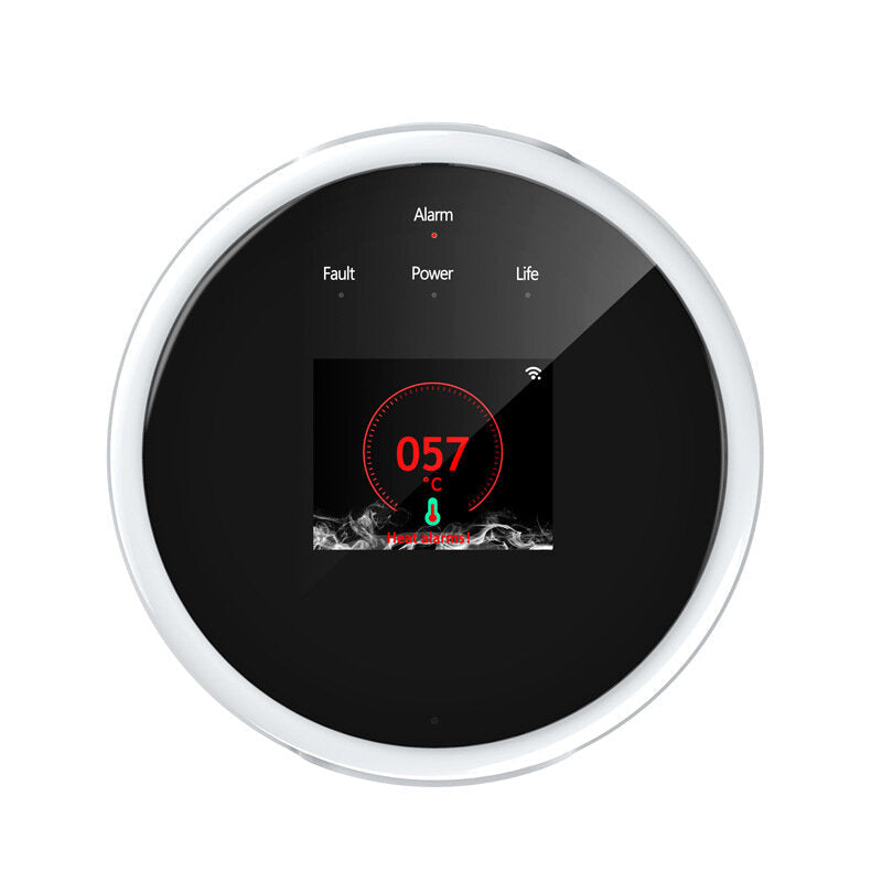 Smart WIFI Gas Detector LCD Displays Smoke Combustible Gas Sensor Alarm Voice Prompt Home Security Accessories