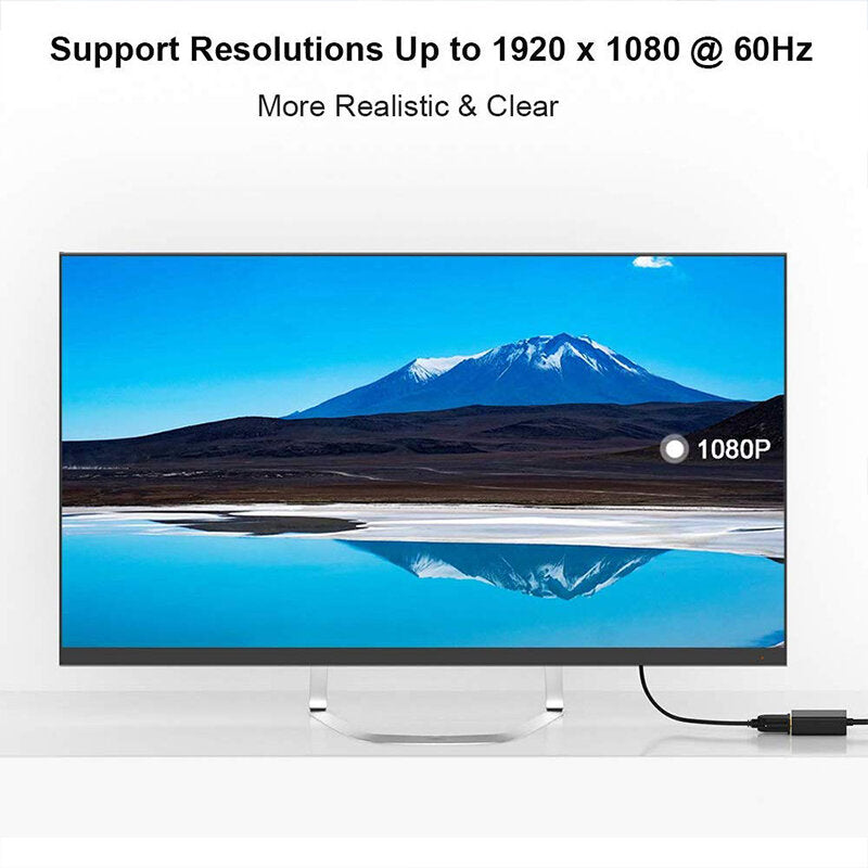 HDMI to VGA Adapter Digital to Analog Video Audio Converter For Xbox 360 PC Laptop TV Box
