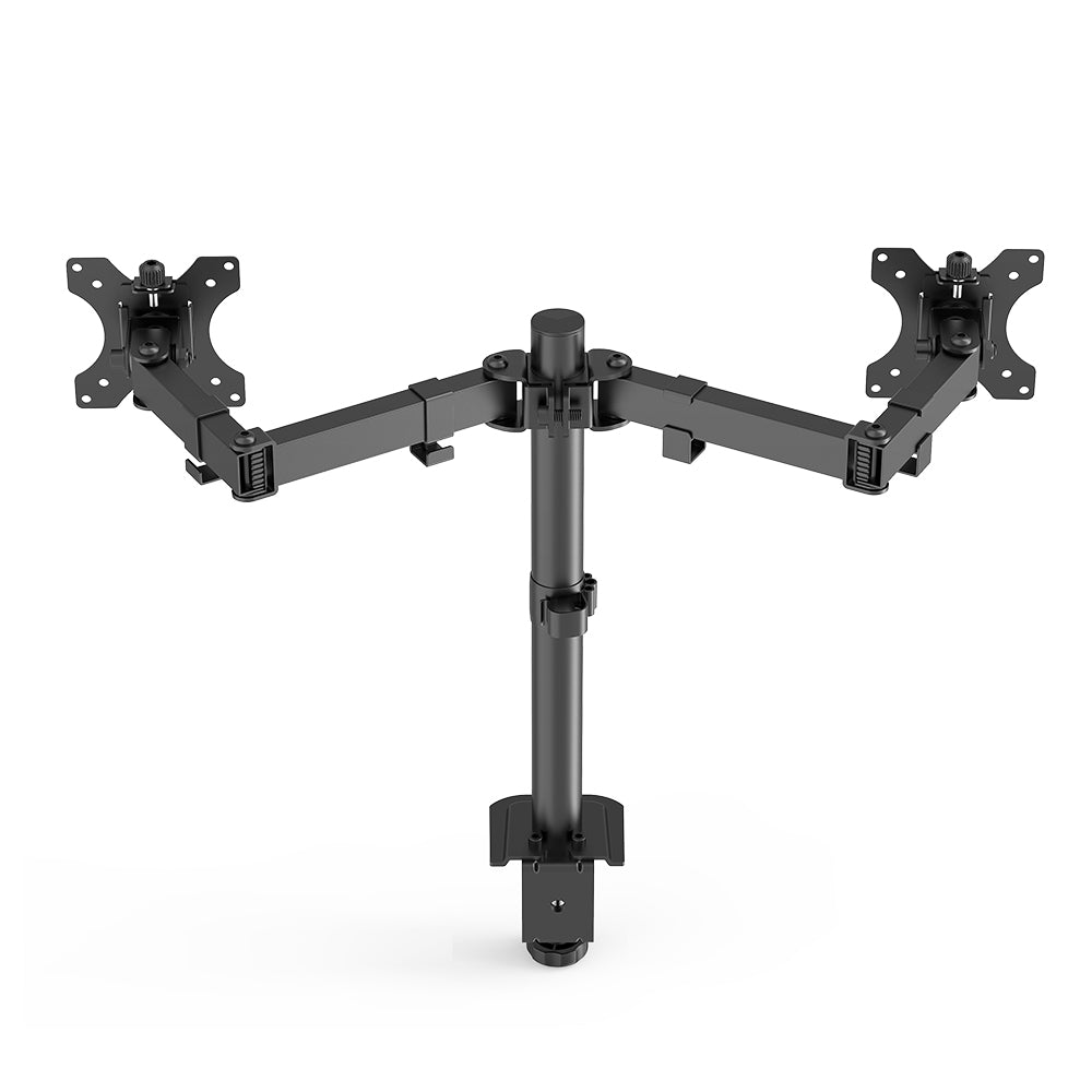 Dual Monitor Stand Full Motion Mount Quick Insert Dynamic Height Adjustability for 13"-27" Screen Home Office