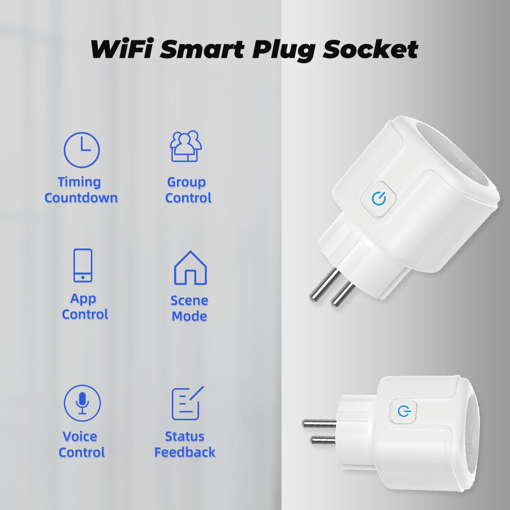 WiFi Smart Socket Switch 16A EU Plug Mobile APP Remote Control Voice Control Switch