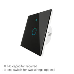 EU Wall Touch 250V 50/60Hz Smart Light Switch for Neutral Wire/No Neutral Wire No Capacitor Works with Alexa Google Hub Required