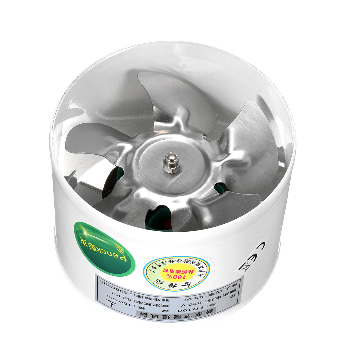 4'' Inline Duct Fan Booster Exhaust Blower Air Cooling Vent Metal Blade