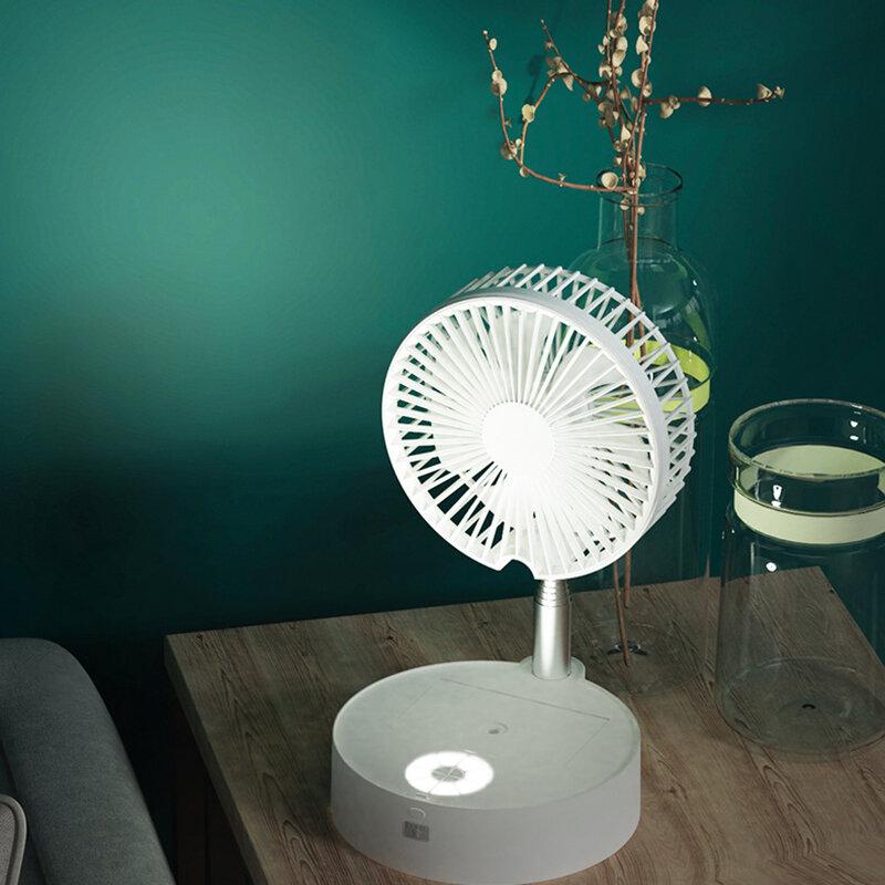 Portable Mini Mute Desktop Fan Wireless Telescopic Floor Spray Humidification with Night Light for Home Office