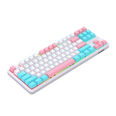 Mechanical Gaming Keyboard 87 Keys PBT Keycaps Hot Swappable Triple Mode Type-C Wired Bluetooth5.0 2.4G Wireless RGB Backlit for Win/MacOS/iOS/Andriod