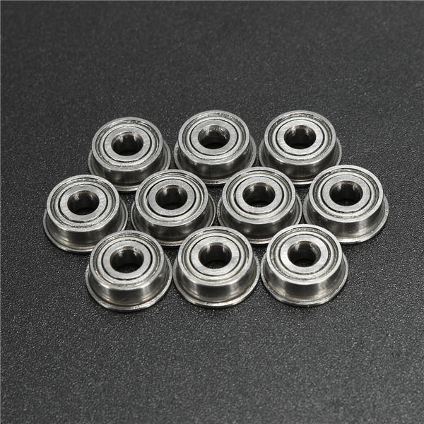 10pcs 4x10x4mm Metal Shielded Flange Ball Bearing