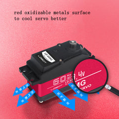 60KG Large Torque 180 Metal Gear Digital Servo For RC Robot RC Car