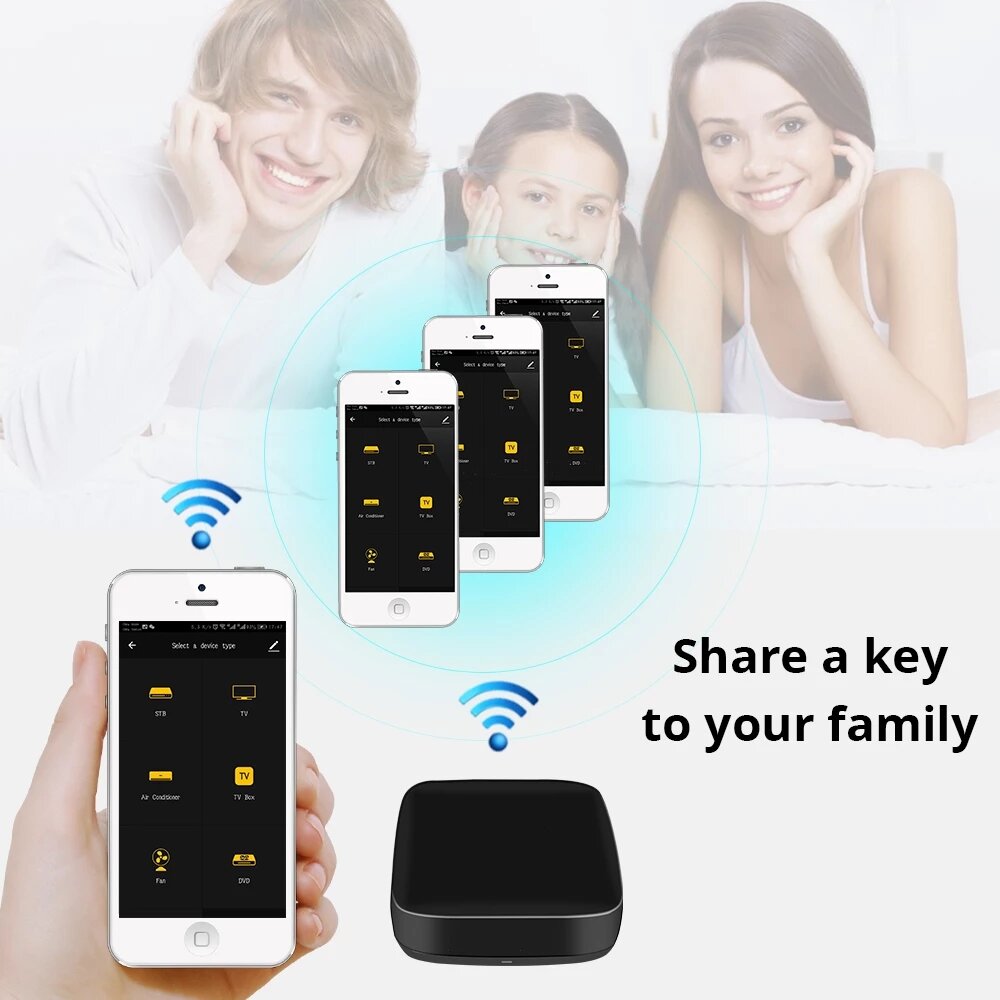 WiFi Remote Control Aircondition Fan TV With Google Home Alexa Universal AC Control