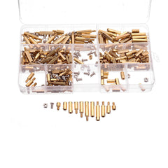 M3BH5 300Pcs M3 Brass Hex Column Standoff Support Spacer Pillar For PCB Board Screw Nut Assortment Set
