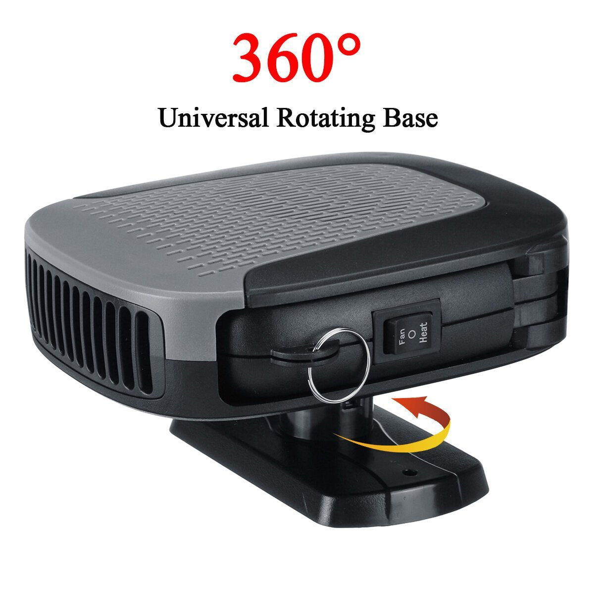 12V Portable Car Electric Heater Heating Fan Defogger Defroster Demister 360Universal Rotating Base