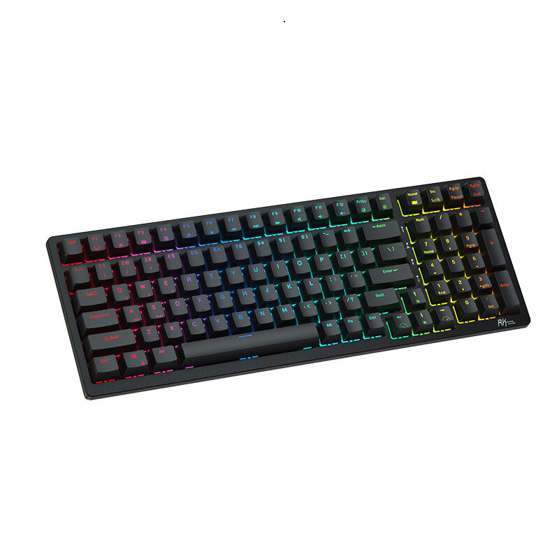Wireless Gaming Mechanical Keyboard With 98keys RGB Backlit Triple-Mode Bluetooth 2.4G Hot Swappable Switch