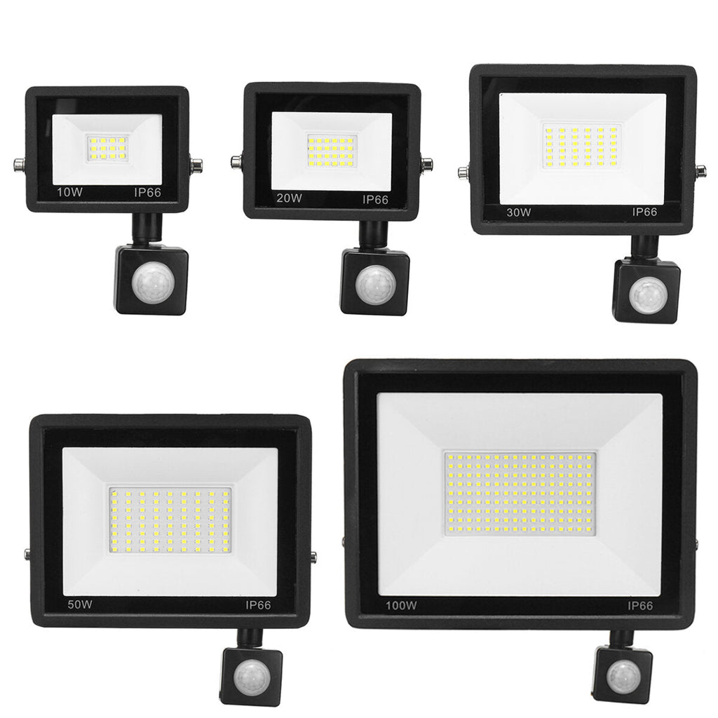 LED FloodLight PIR Motion Sensor Reflector LED Flood Light Waterproof IP66 Spotlight Wall Outdoor Lighting