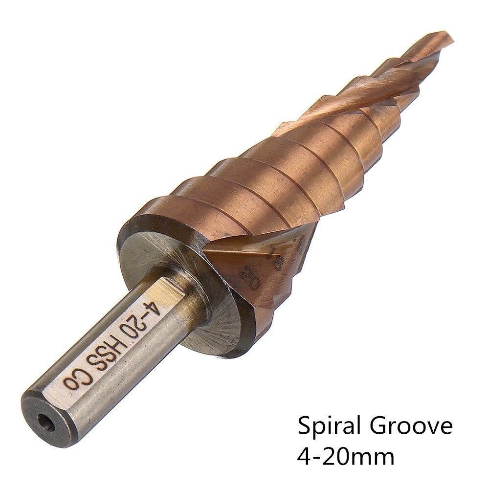 M35 Cobalt Step 4-12/4-20/4-32mm HSS Drill Bits Triangle Shank