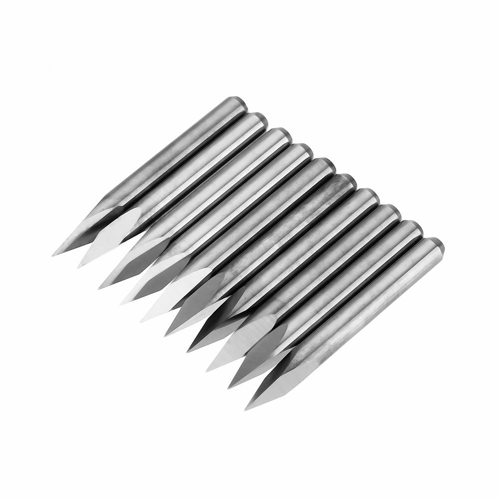 10pcs 15 Degree 0.1/0.2/0.3mm Tip 3.175mm Shank Engraving Bit CNC Tool