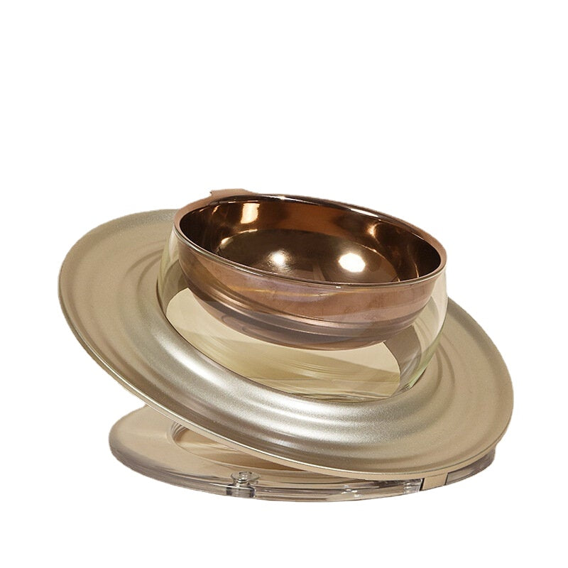 Cat Feeder Bowl Dry Wet Separation Rotating Design Foodgrade Material Anti-slip Design Removable Bowl Easy to Clean