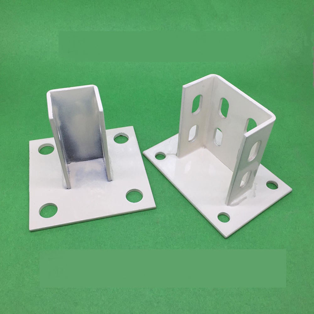 Aluminum Extrusions Square Foot Connector Cup Ground Fence Guardrail Base Accessories