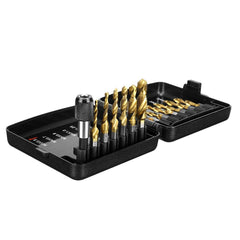 13pcs M3-M10 Metric Screw Thread Tap Drill Bits Set Hex Shank Bit Compound Hand Tools with Joint Rod