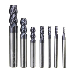 2/3/4/5/6/8/10mm Milling Cutter Tungsten Steel Coated 4 Flutes End Mill CNC Tool