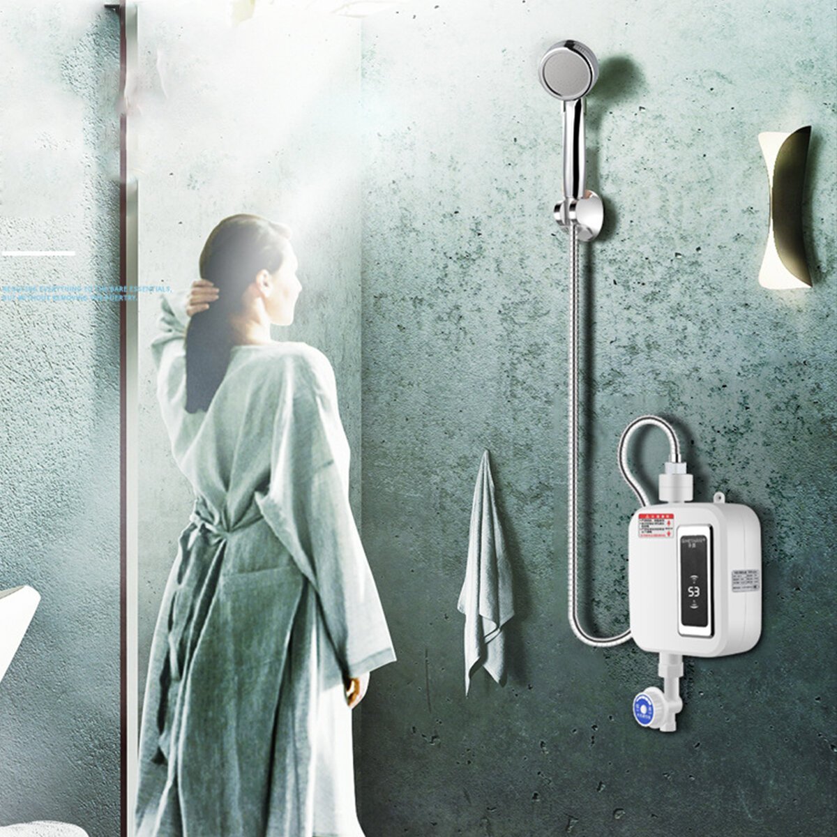 3500W 220V Electric Tankless Instant Hot Water Heater for Bathroom Kitchen