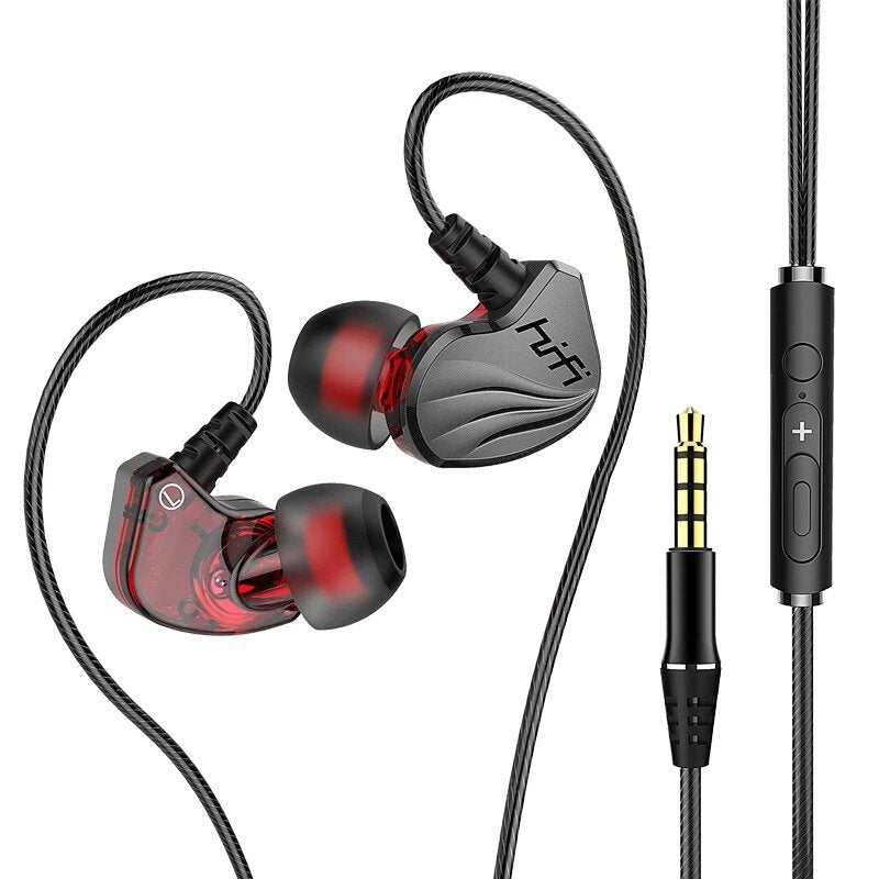 Surround Bass Wire Headphones IPX5 Waterproof Sweatproof Sport Headset Comfort Beat Drums In Ear Earphones