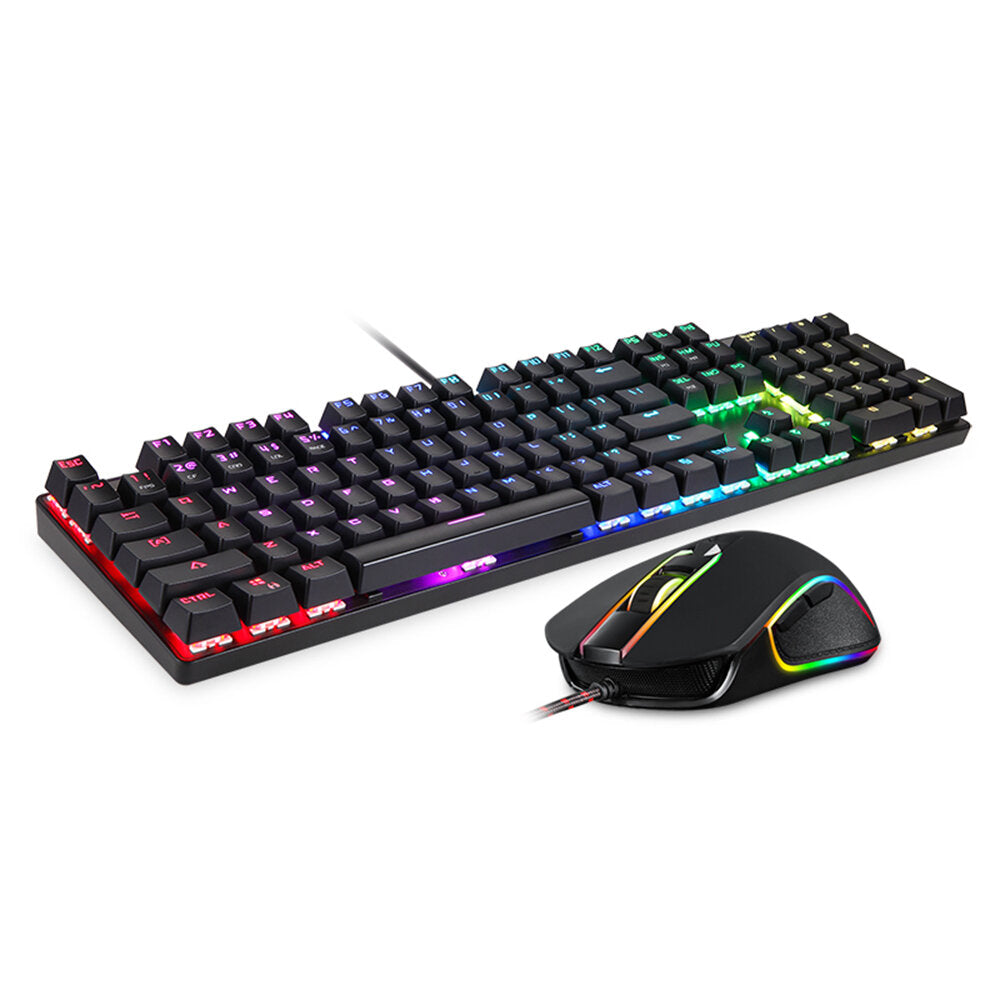 Original Motospeed Blue Switch 104Key Mechanical Gaming Keyboard and Mouse Combo