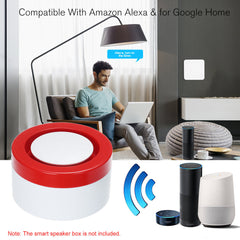 Wireless WIFI Gateway Host & Siren 2 in 1 Wifi Smart Security Alarm System Door Sensor PIR Motion Sensor APP Control,433MHz