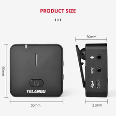Portable Lavalier Interview Recording Wireless Microphone for Mobilephone PC DSLR Camera