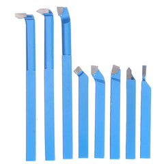 8Pcs Welding CNC Lathe Cutting Tool 8mm/10mm/12mm Carbide Turning Tool Set with Wooden Box