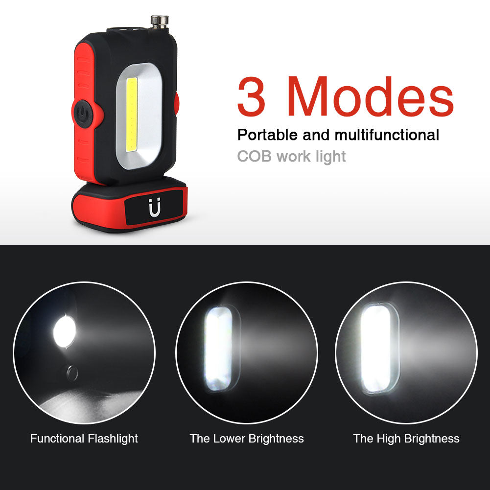 5 in1 LED + COB Dual Light Magnetic Antenna Picker Work Light