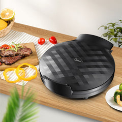 1200W 180-degree Rotating Double-sided Pancake Pot Machine One Button Operation Removable Drip Tray Temperature Control