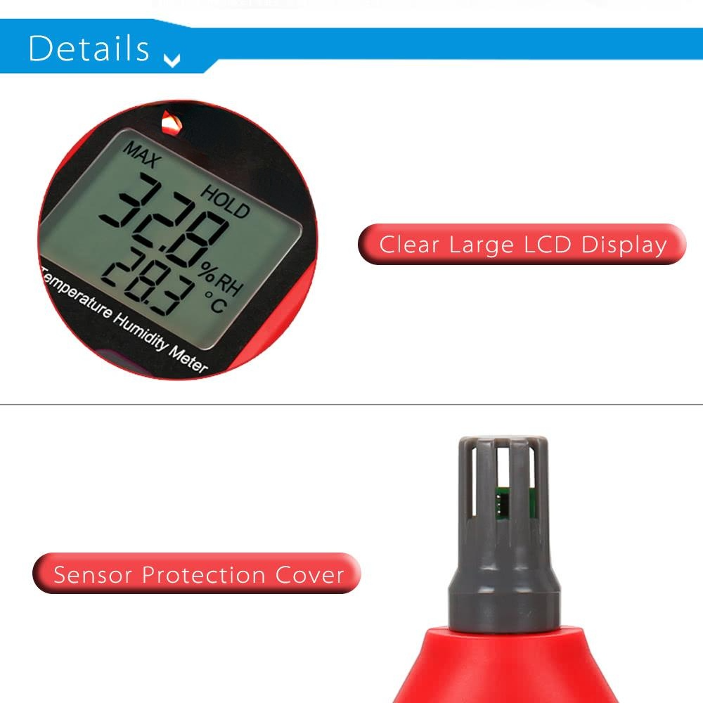 Portable Indoor Mini Digital Temperature Humidity Meter Thermometer Hygrometer