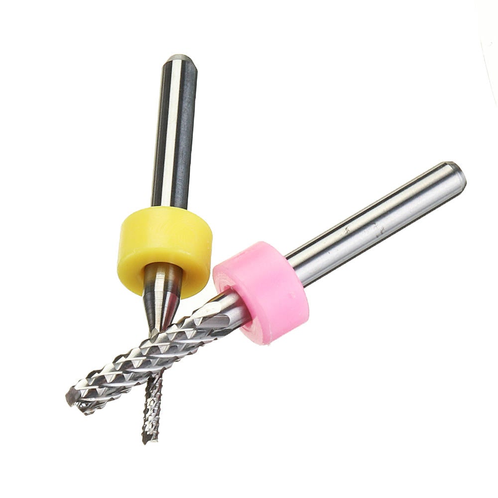 10Pcs 1.0-3.0mm End Mill Engraving Milling Cutter with Stop Ring Carbide Bits PCB Drill Bit Set