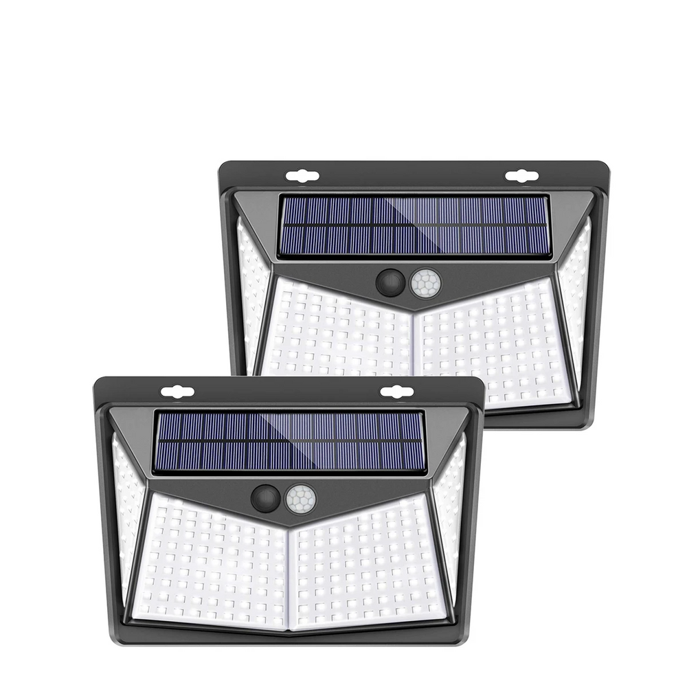 1/2/4X 208 LED Solar Power PIR Motion Sensor Wall Light Outdoor Garden Lamp Waterproof