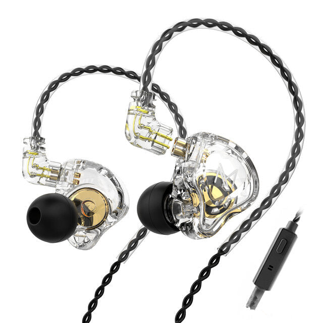 Earphone 10mm Dual Magnetic Driver Hi-Fi Sport DJ Monitor Headphone in Ear Monitor Noise Cancelling Headset with Mic