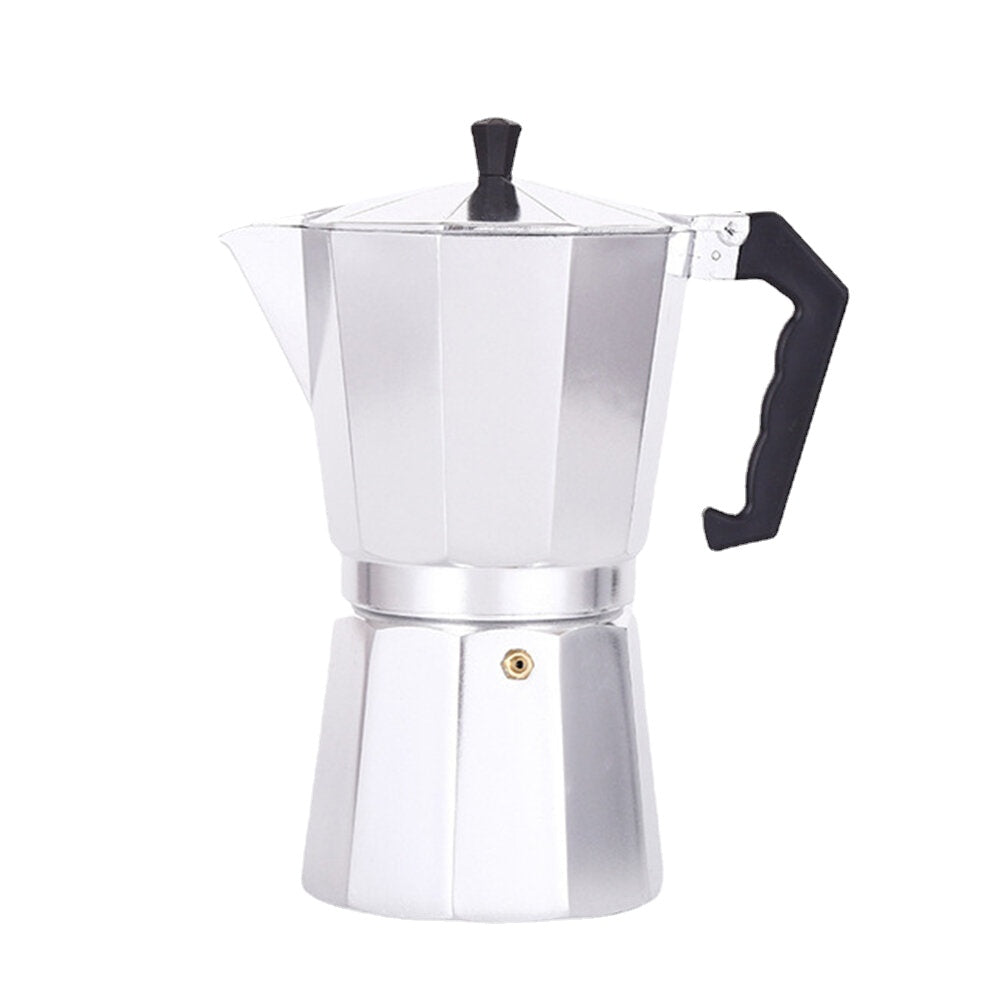 Express Espresso Maker Cup Aluminum Mocha Pot Ergonomic Handle Safety Relief Valve More Convenient to Drink Coffee