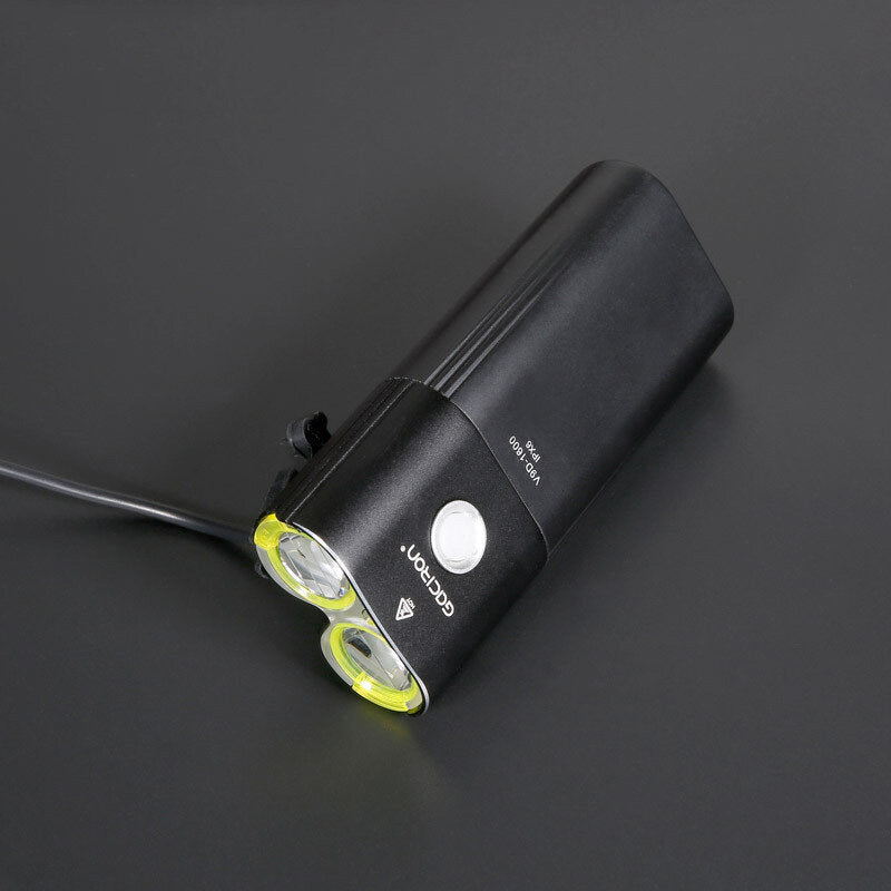1600LM 5000mAh Bike Headlight Aluminum Alloy IPX6 Waterproof USB Charging 5 Modes Lights Power Bank Electric Scooter MTB Road Bike Lights