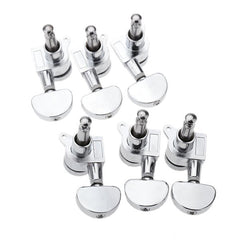 Chrome Silver Lock Guitar Tuning Pegs Tuning Heads 3R 3L For Electric Acoustic Guitar