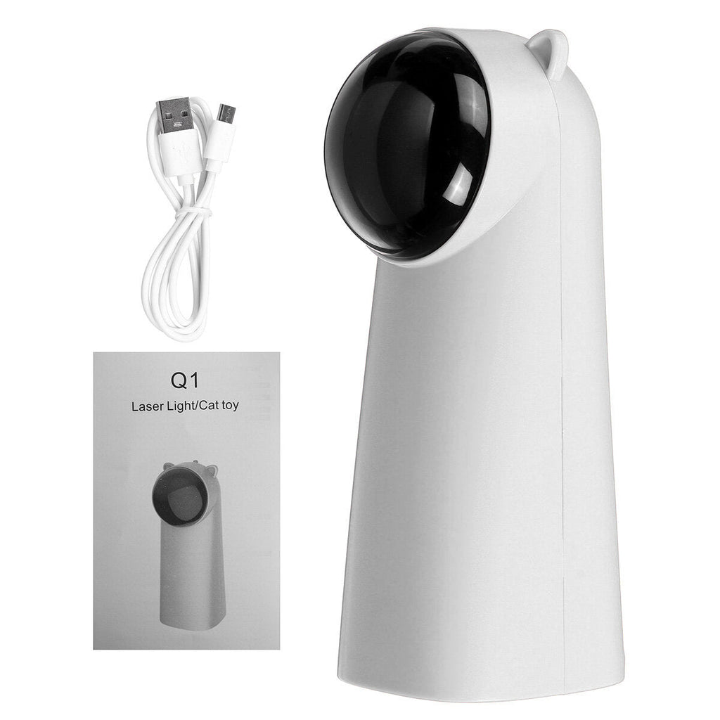 USB Automatic Cat Toys Teaser Interactive Smart Teasing Pet 5 Angles 2-Gears LED Laser Funny Handheld Mode Electronic Pet