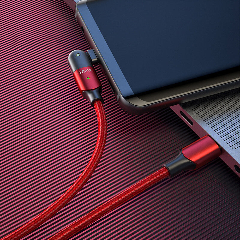 60W/100W Type-C Charging Cable C to C PP Braided Wire Support PD QC FCP Charging Protocol For Smartphone Tablet Laptop