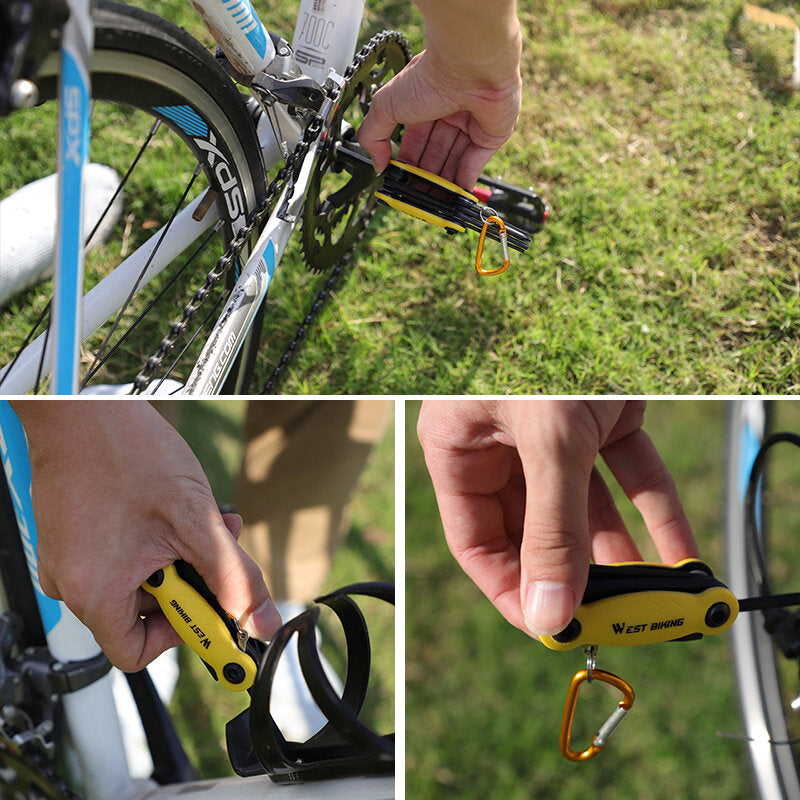 8-in-1 Bicycle Repair Tools Kit Multifunction Hex Spoke Cycling Screwdrivers Tools Tyres Lever Allen Wrench MTB Bike Tools