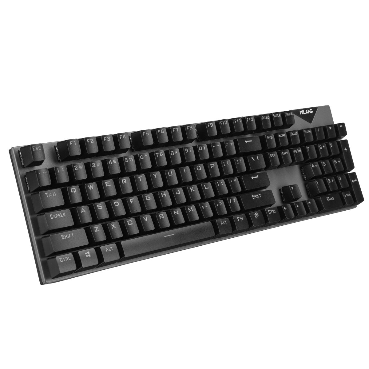 104 Keys Wired Mechanical Keyboard Blue Switch Metal Panel 22 Backlight Effects Gaming Keyboard