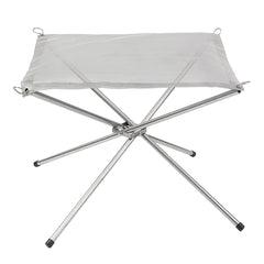Folding Camp Stove Fire Frame Stand Wood Burning Grill Stainless Steel Rack Heater