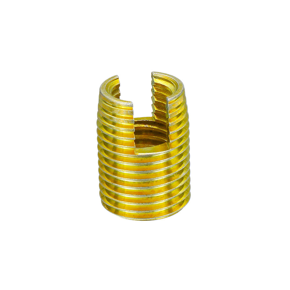 50Pcs/Set Carbon Steel M3-M12 Insert Self-tapping Thread Slotted Screw Thread Inserts Thread Nut Repair Kit