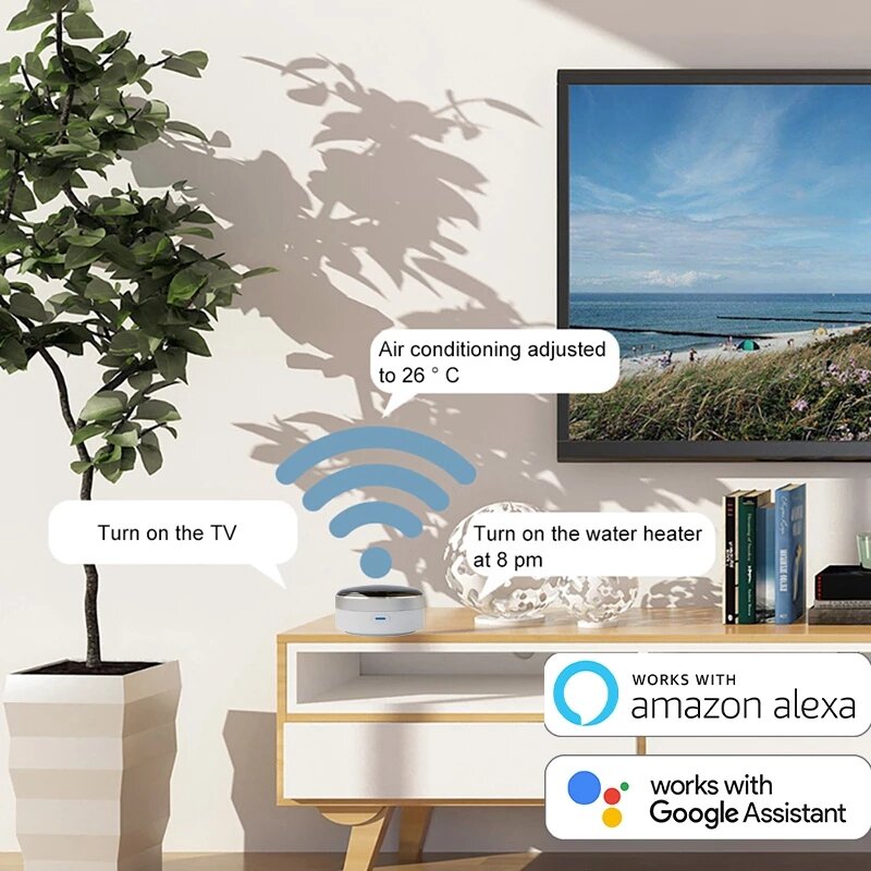 Smart Home Intelligent WIFI Infrared Remote Controller Voice Remote Control Works with Alexa Google Home