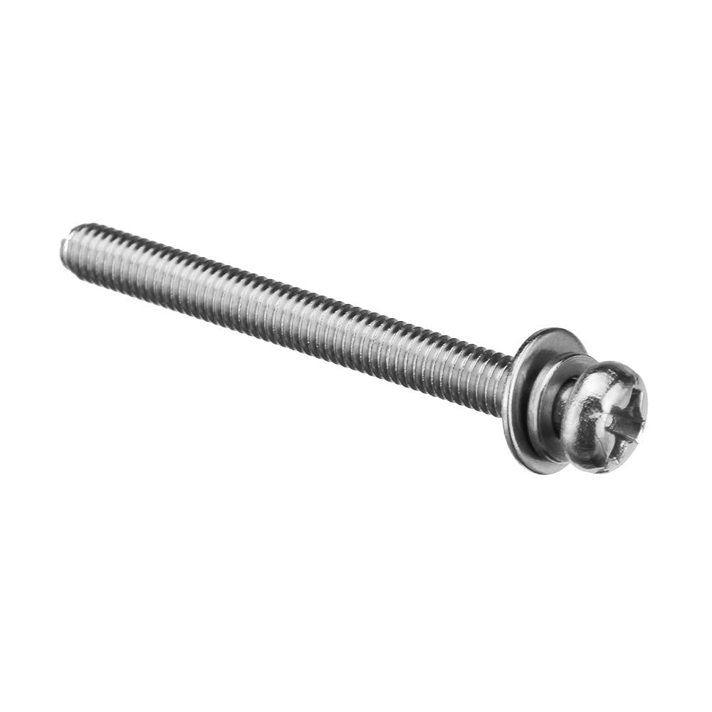 M3SP2 200Pcs M3 Stainless Steel 6-30mm Phillips Pan Head Machine Screw Washer Bolt Asortment